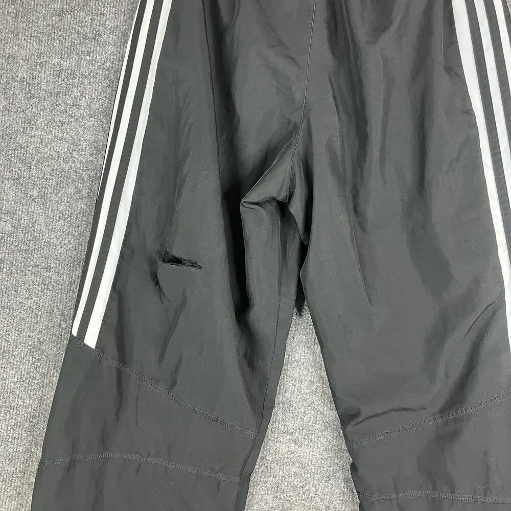 Adidas Track Pants Mens Size S‎ Black Athletic Zip Hem Lightweight Activewear